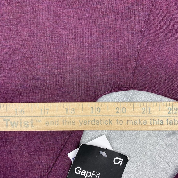 NWT Gap GapFit Sweatshirt Womens XS Burgundy Double Knit Crop Hoodie Activewear - Picture 12 of 15
